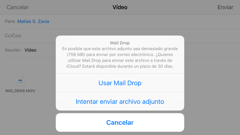 Illustration for article titled Cómo mandar archivos grandes por email en iOS 9.2